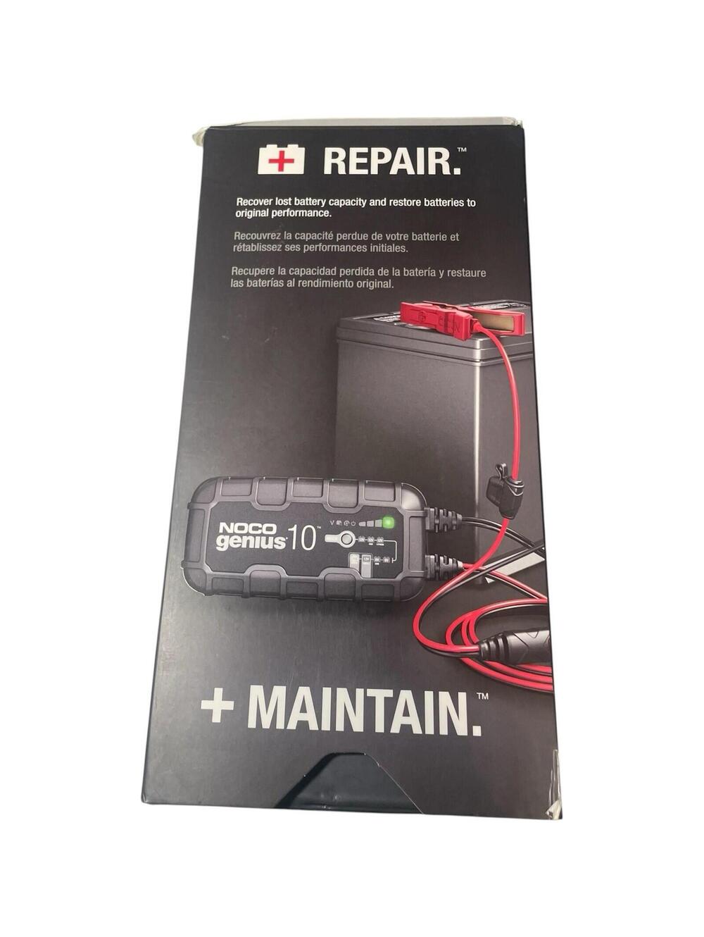 NOCO GENIUS10 Smart Charger 10A 6V/12V Auto Marine Trickle Maintainer - NEW / OB - Picture 5 of 7